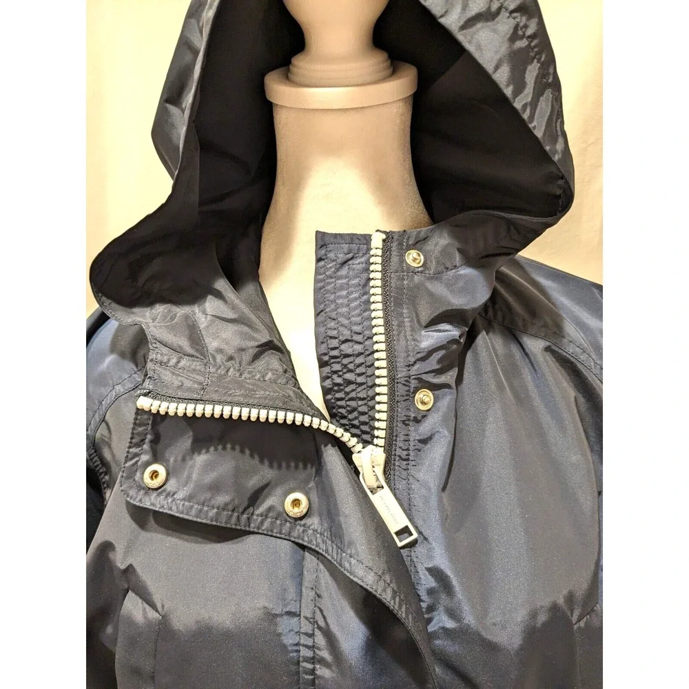 New Condition Michael Kors Womens Hooded Eco Anorak Jacket Dark Blue Size Sz:‎ S
